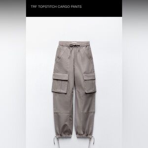 Zara NWT SIZE 6 parachute pants grey
